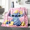1pc S-Stitch2 Blanket, Gift, for Men and Women, Soft Blanket, Good for Sofa Bed Couch Travel, Lightweight Flannel Blanket