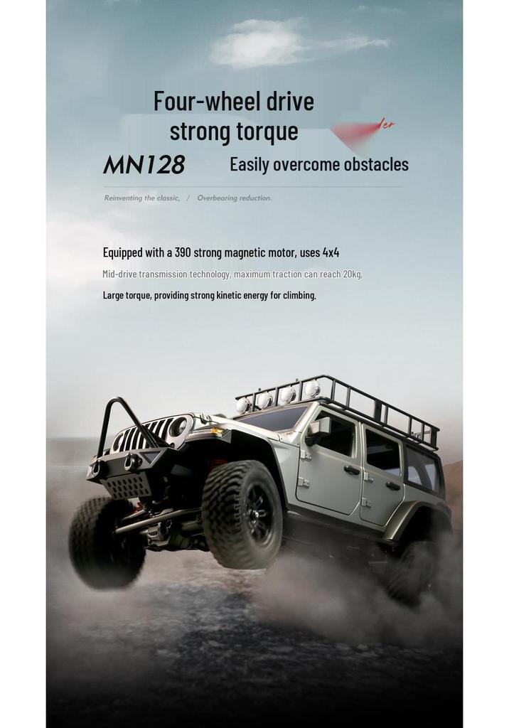 MN128 1:12 Scale RC Wrangler: 4WD Off-Road Climbing Car