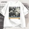 Breaking Bad T-Shirt Lässig Kurzarm Vintage T-Shirt Mode T-Shirt Baumwolle Locker Übergröße Kurzarm T-Shirts Kleidung