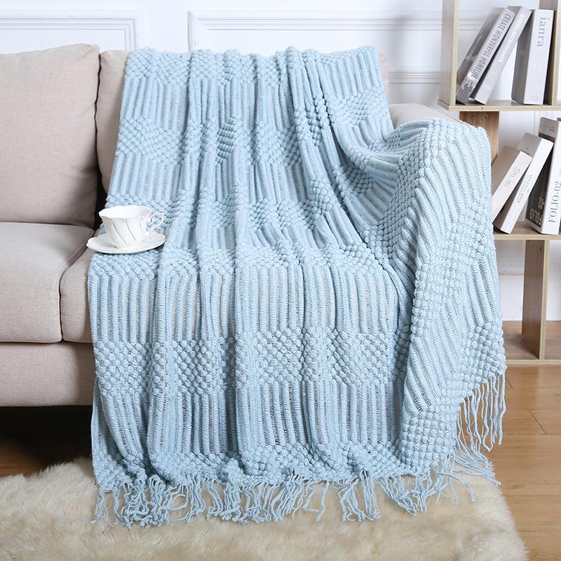 Waffelstruktur Mehrzweckdecke: Sofa, Nickerchen, Bett und Decke für Zuhause, Büro oder Reisen.