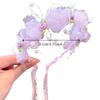 Sweet Children Flower Headband Floral Garland Hair Hoop Hanfu Headdress Hair Accessories Elegant Floral Crown Hairband Cosplay