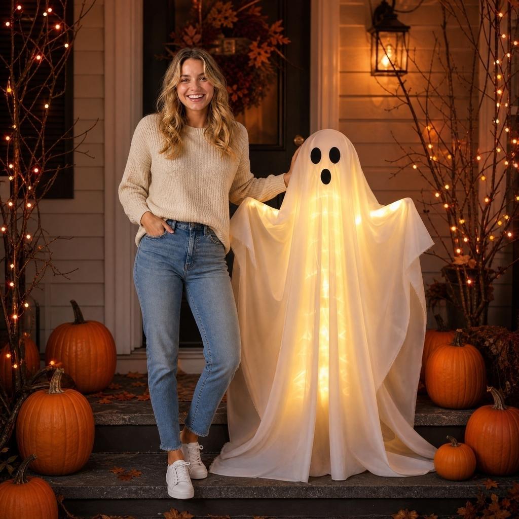 1 Meter Glowing Decoration for Halloween Party Porch Fireplace House Outdoor Decor