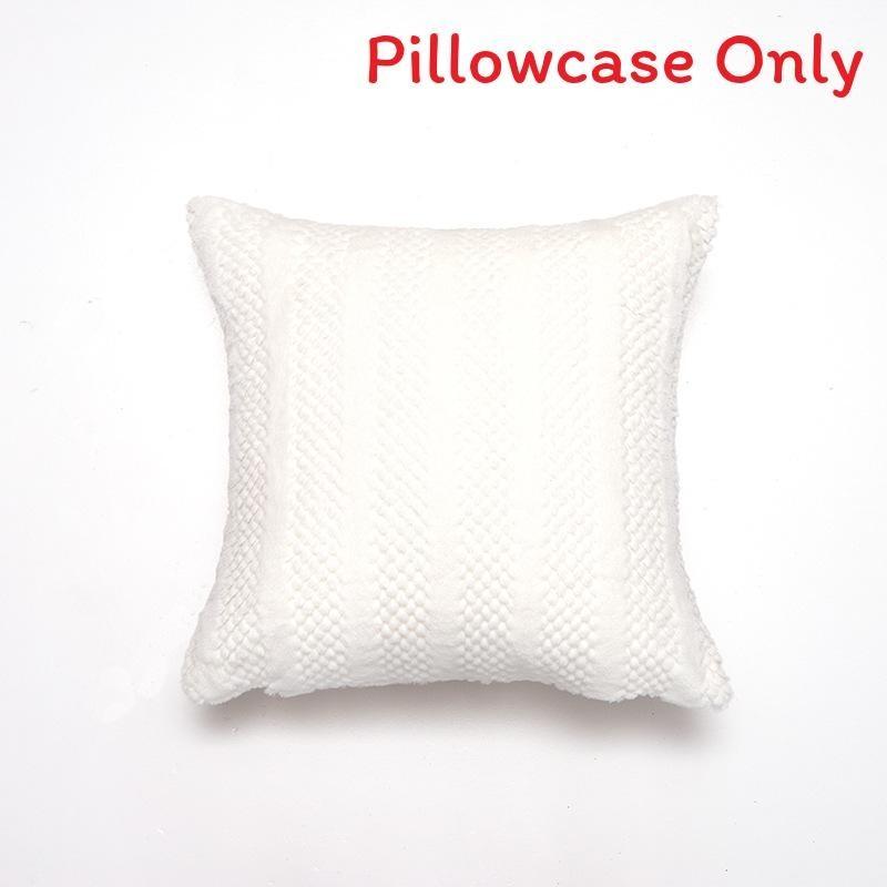 

Pillowcase Only Premium Faux Rabbit Fur Cushion Cover Soft And Comfy For Sofa In Design Minimalist 30x50cm білий