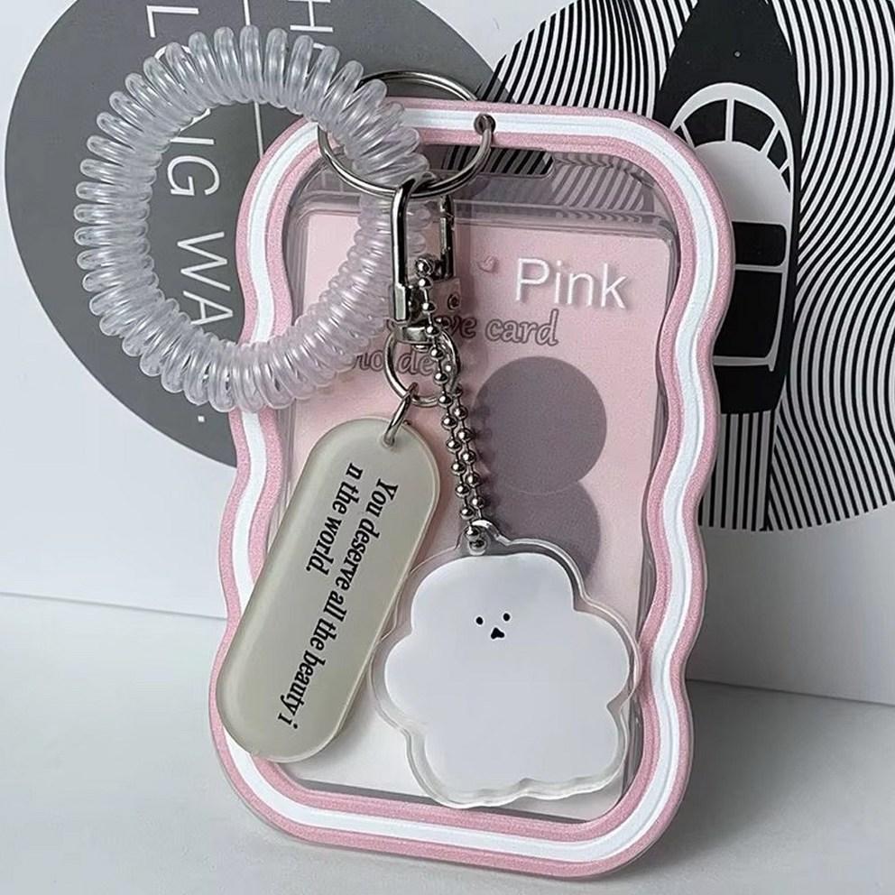 Silver Cow Poka Holder Idol Top Loader Photocard Transportation Card Student ID Keyring