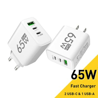 Încărcător USB C 65W GaN cu Încărcare Rapidă, Adaptor Tip C pentru Telefon Mobil pentru iPhone, Încărcare Rapidă 3.0, Încărcător de Perete cu Priză EU/US