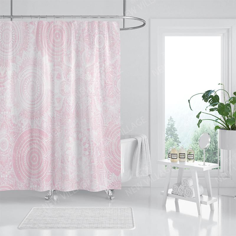 Vattentätt tygduschdraperi Badrumsdraperitillbehör Baddraperi 180x200cm 240*200cm bohemisk dekoration vintage mandala