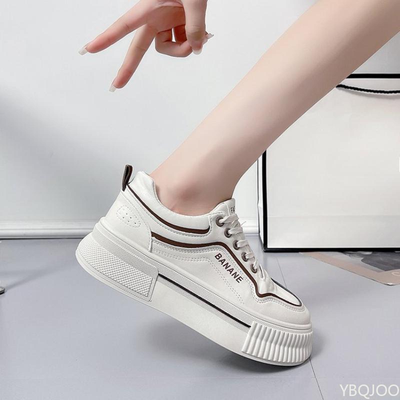 Fashion Thick soled New Women's Shoes Retro round toe board shoe Casual lace up sneakers Fashion comfortable ladies shoes Zapatos Mujer
