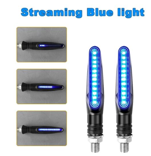 Sequential Flowing LED Motorcycle Turn Signals - IP68 Waterproof, Universal Fit with Smart Relay