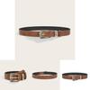 Fashion Flower Pattern Metal Buckle Decoration Women Casual Belt For Unisex Fashion