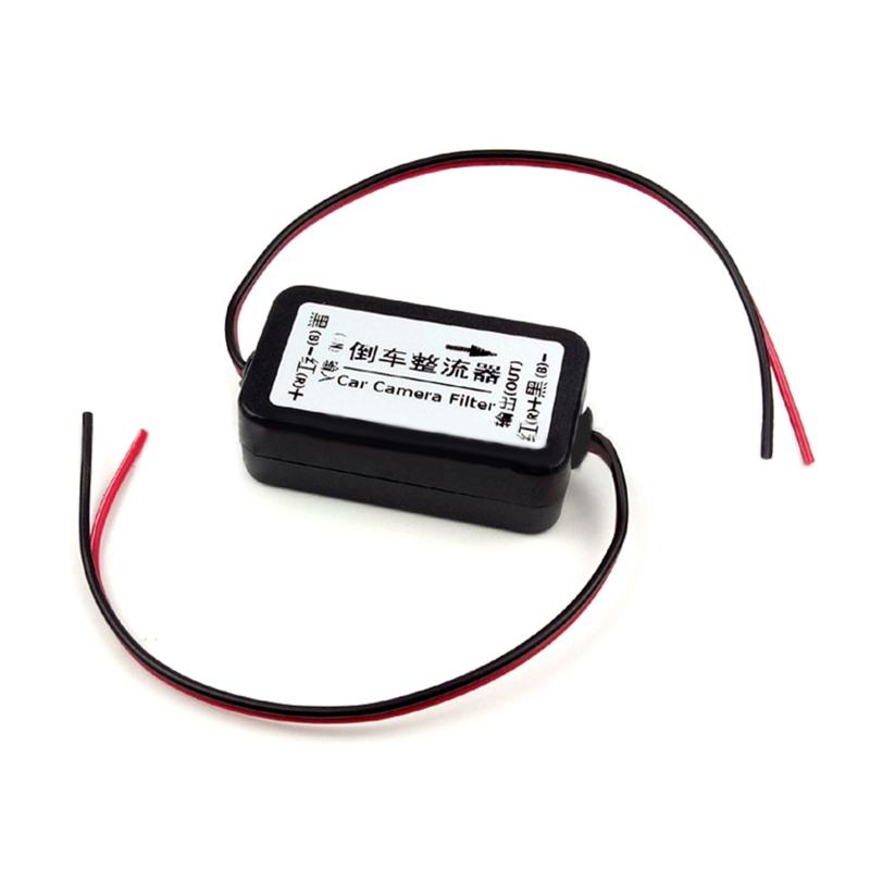 12V for DC Power Relay Capacitor Filter Rectifier for Car Rear View Backup Camera Auto Car Eliminate Interference Connec