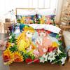 3D Print Anime Kawaii Girl World Dai Star Bedding Set Printed Duvet Cover Sheet Pillowcase Soft Quilt Cover Full Queen King Size