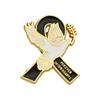 Peace Symbol Brooch Badge Pin With Ribbon Detail Shape Ideal For Weddings Business Meetings Everyday Wear