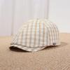 Spring and summer new fashion age-reducing plaid forward hat children's sweet casual versatile beret