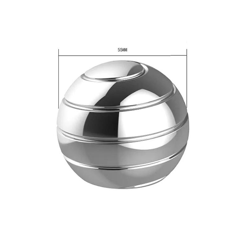 Benutzerdefinierte Aluminiumlegierung Glücks-Rotationskreisel für Erwachsene Stressabbau Spielzeug Schreibtisch Optische Täuschung Fließender Fidget Spinner Spielzeug