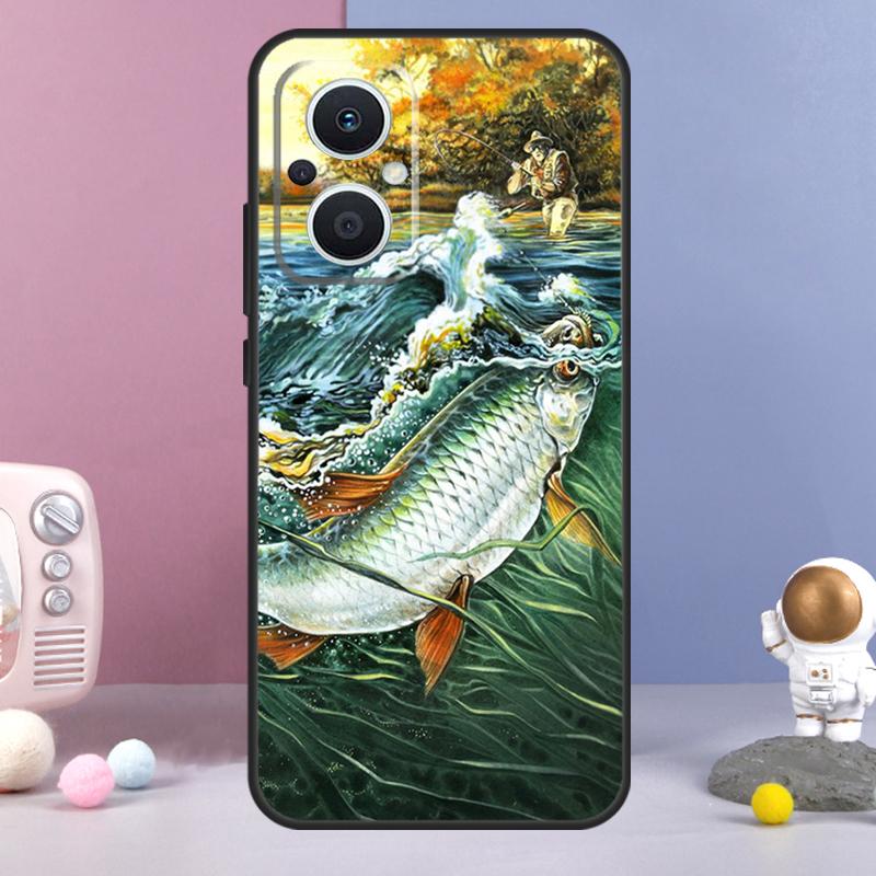 Fish Fishing Funda For OPPO Reno 12 F 11F 13F 14F 10 11 13 14 Pro 7 8 Lite OPPO Find X9 X6 X5 X8 Pro Case