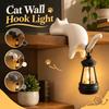 Plastic Cat Wall Hook Light Removable Key Holder New Cat Mini Lantern  Bedroom