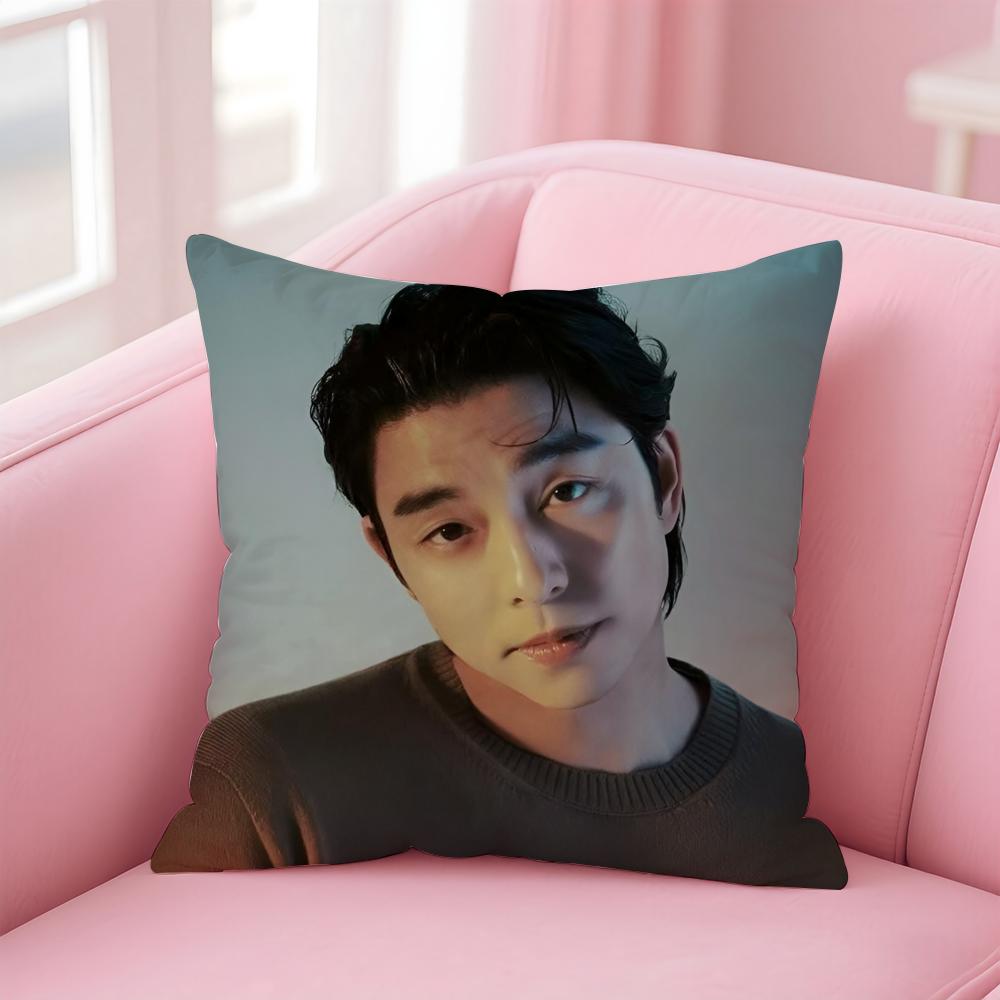 

Hot Handsome Actor GGong YooS Cushion Cover Pillowcase Short Plush Invisible zipper Room Sofa Cushion Cover 30X30cm