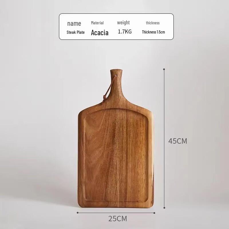 Japanese Style Acacia Wood Rectangular Serving Plate