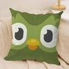 Cute DDuolingos Cushion Cover Silky Short Plush Sofa Pillow Cover Hidden Zipper Soft Dustproof Case for Home Decor