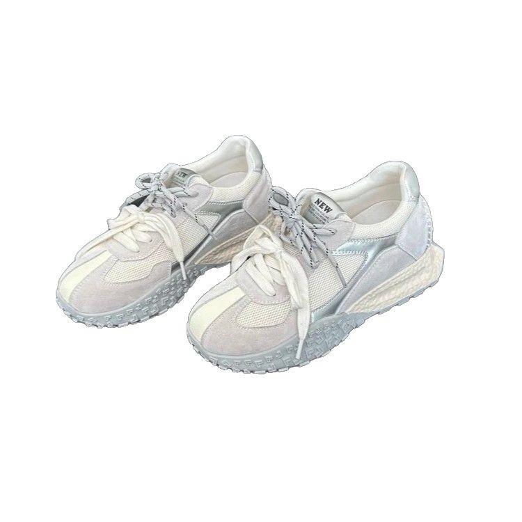 Korean thick-soled heightening pink Forrest Gump shoes for women 2025 new versatile breathable leisure sports Dexun dad shoes for women