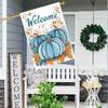1pc, Rustic Thanksgiving Garden Flag, Double-Sided Polyester, Maple Leaf & Pumpkin Design, Outdoor Lawn Decor, Festive Yard Decoration, No Power Neede