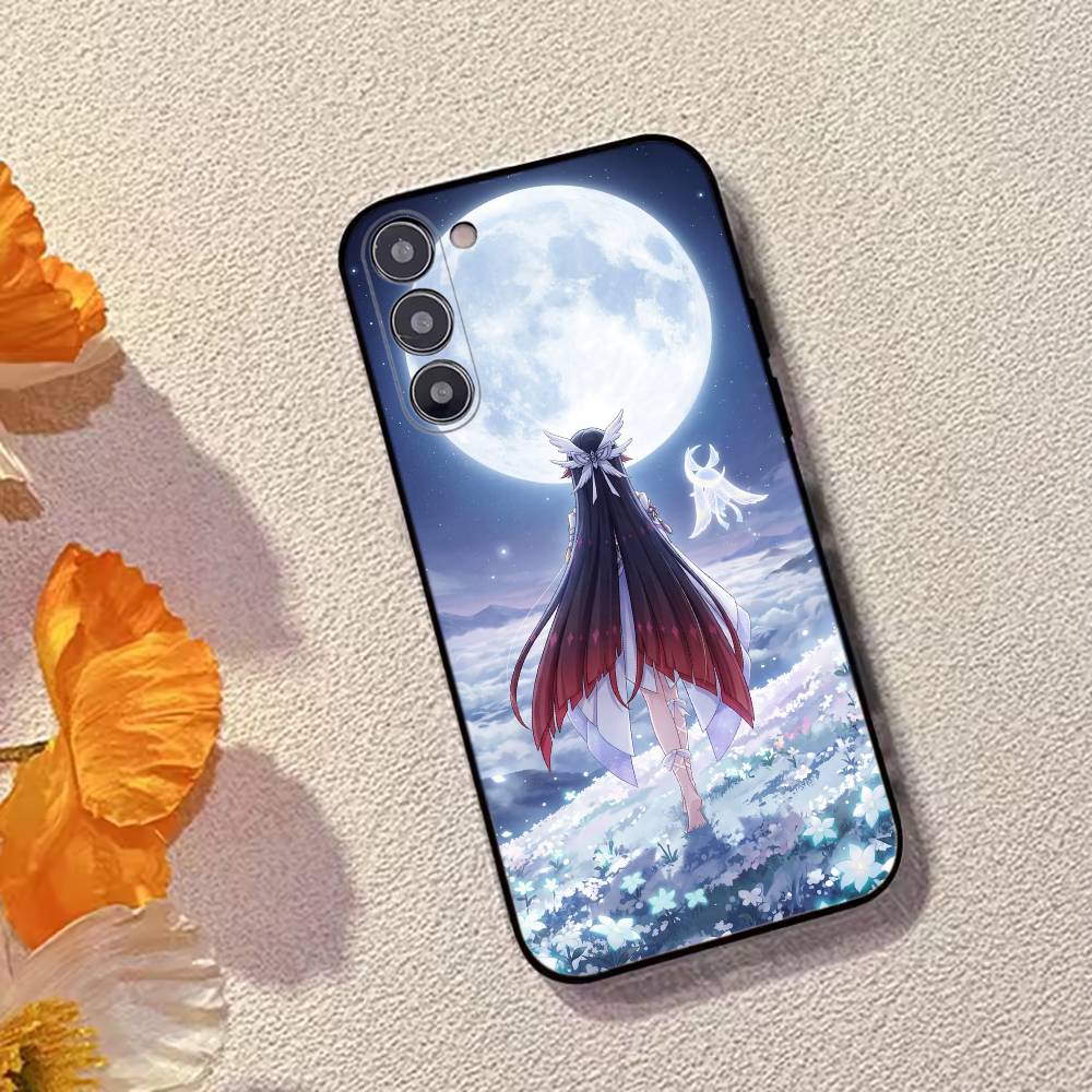 Game Genshin Impact Damselette Columbina Phone Case For Samsung Galaxy A73,A72,A71,A70,A53,A52,A51,Soft Silicone Black Cover