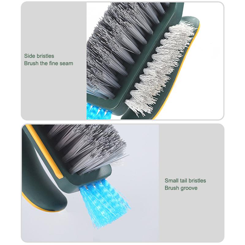 4 In 1 V-Shape Scrubber Brush Kitchen Bathroom Tile Floor Gap Cleaning Brush Window Groove Wall Corner Toilet Brushes Tools