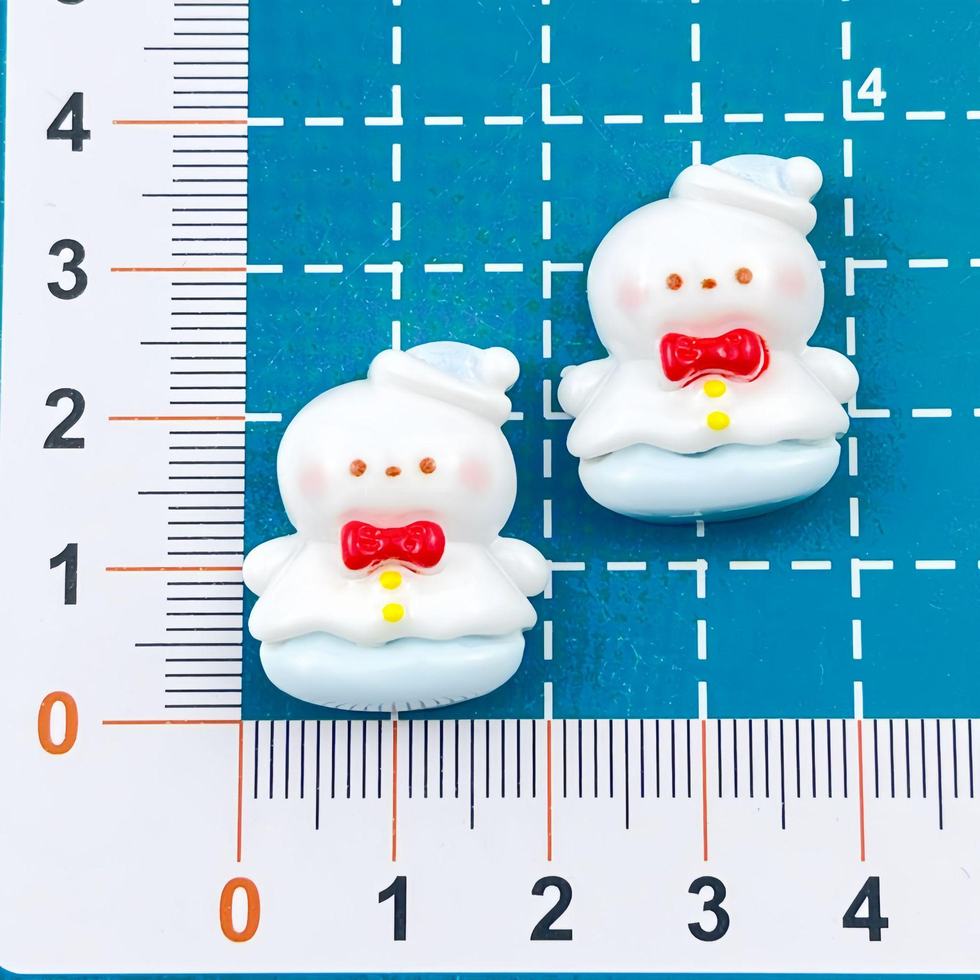 Handmade Cartoon Christmas Snowman  Reindeer Ornaments: Hair Clips, Fridge Magnets, Cream Glue, Small Resin Accessories.