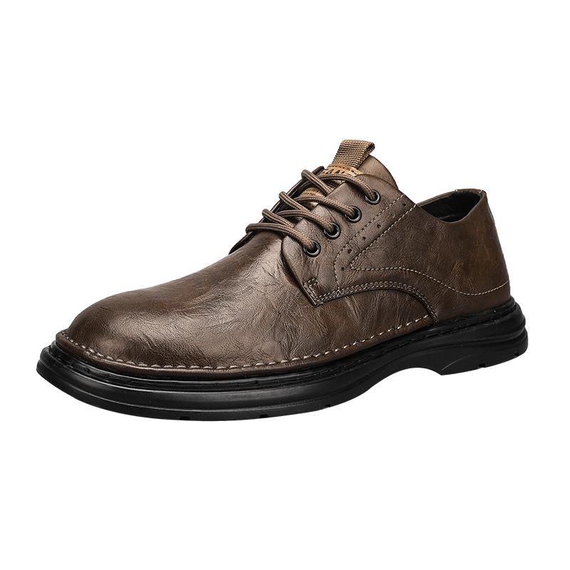

Мужские весенние туфли из натуральной кожи, оксфорды, броги, на шнуровке, итальянская мужская повседневная обувь, мокасины класса люкс, лоферы 44 коричневый