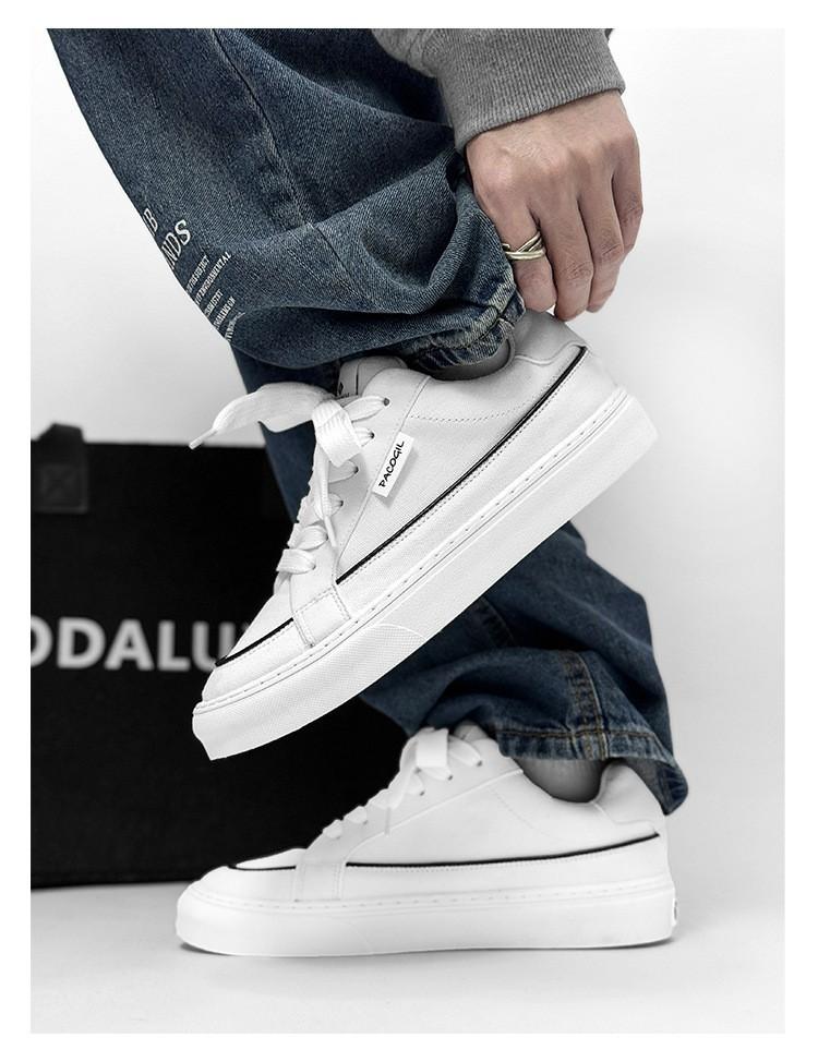 

Холщовые мужские туфли 2025 новая летняя платформа дышащие черные кеды мужские универсальные нишевые спортивные и повседневные туфли 45