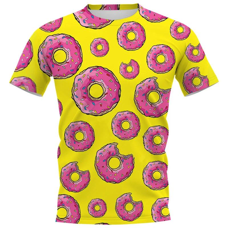 Fun Sausage Food 3D Printed T-shirt Men's and Women's Casual Round Neck Short Sleeve