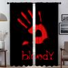 Blackout Curtain for Room 2 Panel Bloody Shades Anti-mosquito Curtains Tulle for Bedroom Partition Home Interior Curtains Living