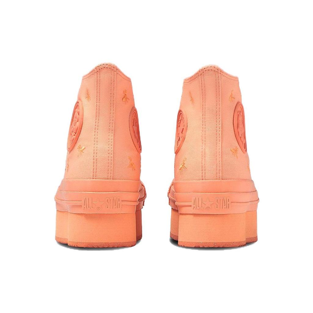 Converse Chuck Taylor All Star Ancco Chunkyline Hi Daily Comfort High-Top Canvas Shoes Women Sneaker Orange 31308090