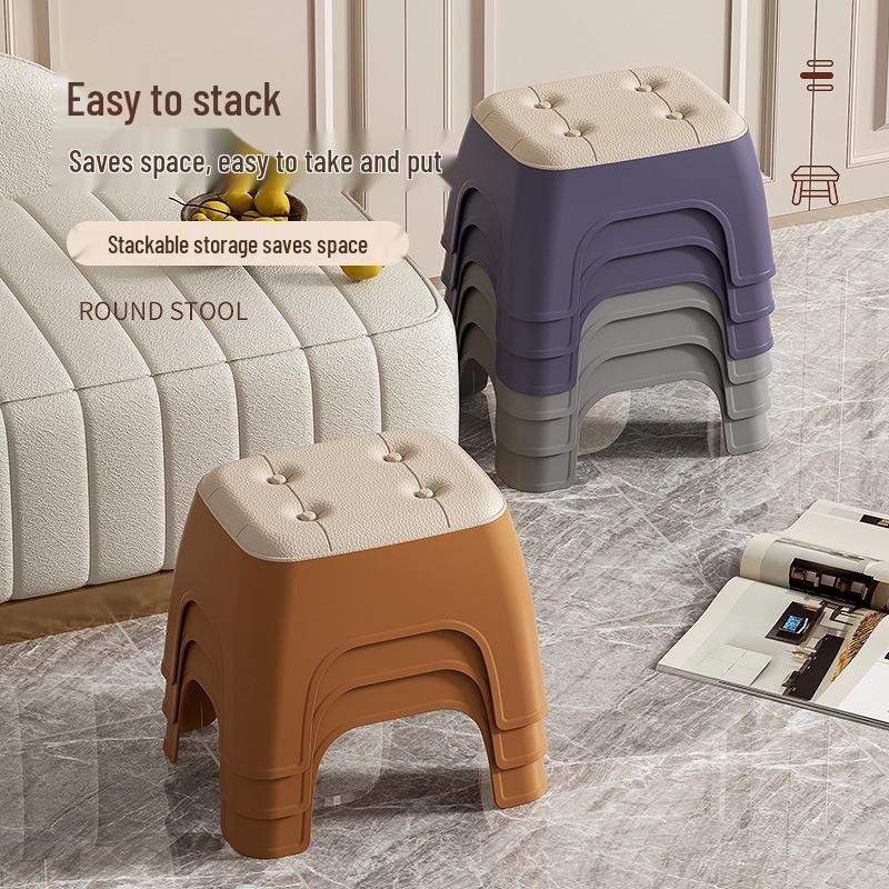 Durable Non-Slip Plastic Stool for Adults & Kids - Portable, Reinforced, Ideal for Bathroom and Shoe Changing