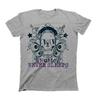 MUSIC Never Sleeps T-Shirt Mens Womens Tees Top Mens  Gift Christmas Skull Hipster Headphones