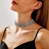 Fashionable Full Rhinestone Choker Necklace Sexy Crystal Collar Chain For Wedding Dress Evening Gown Bridal Jewelry Accessories