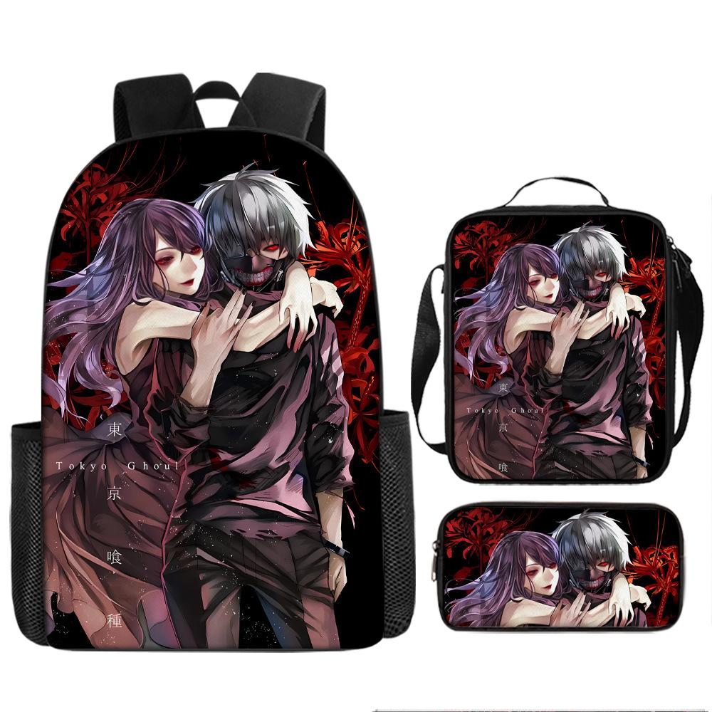 Anime Peripheral Backpack Tokyo Ghoul Food Backpack Kimuken School Bag Computer Bag Tokyo Ghoul Backpack
