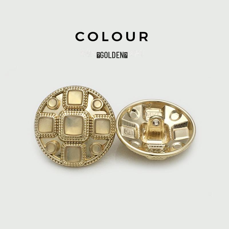 Runde Metallknopf Anzugjacke mit Pelzbesatz - Damen Strickmantel