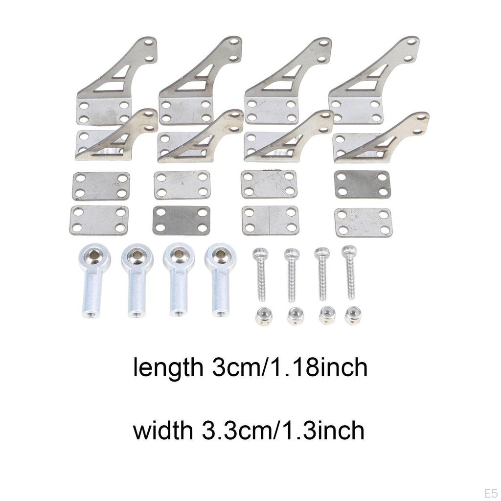 4 Pieces of RC Airplane Control Accessories with Ball Head, Lightweight Replacement, High