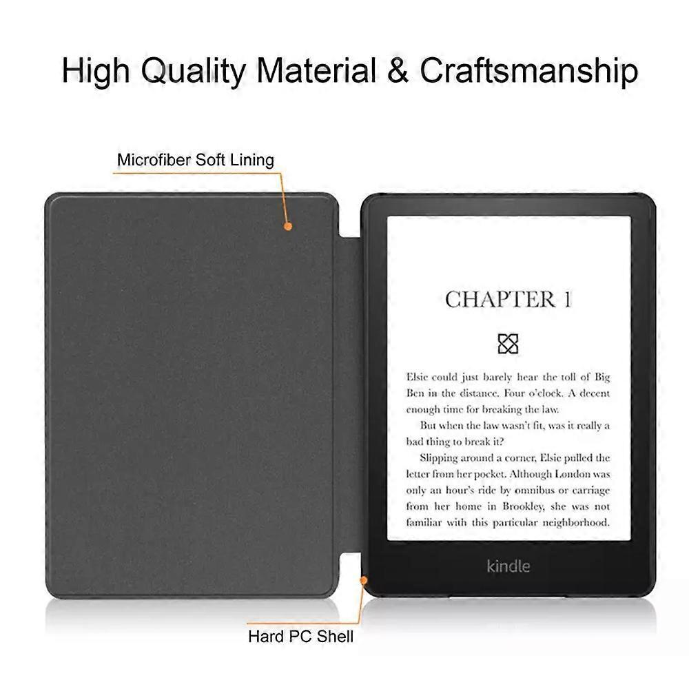  For Kindle Paperwhite 6 12th 2024 Slim Durable PU Leather Cover Auto Wake/Sleep