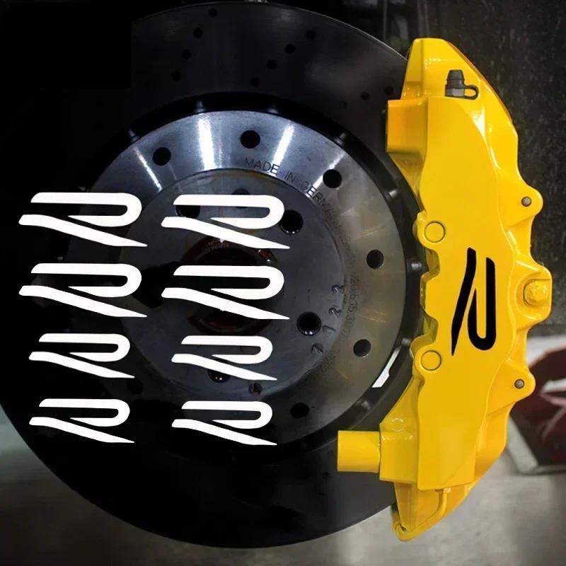 2026 Hot For VOLKSWAGEN VW 4Pcs Car Caliper Stickers Brake Wheel Hub Decals for Volkswagen VW GTI Rline Polo Golf Passat Tiguan 
