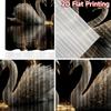 2D flat printing 2pcs Curtain Drapes Wedding Swan Romance Digital Printed Polyester Drapes Family Party Decoration Perfect for
