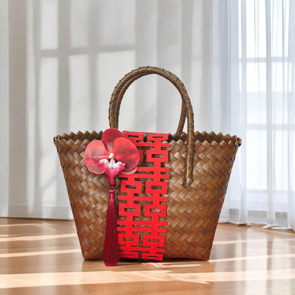 Bridesmaid Wedding Favor Candy Gift Woven Tote Bag