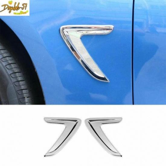 Fits For BMW 3-Series F30 2013- ABS Chrome Front Side Vent Fender Cover Trim