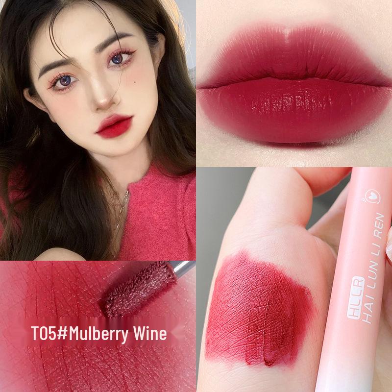Helen Lady Pink Velvet Matte Moisturizing Lip Glaze - Non-Stick Cup Lipstick for Students.