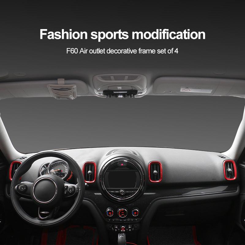 Car Air Outlet  Shell for Bmw Mini F60 Countryman 4pcs Front Air Conditioner Decorative Frame ABS Plastic Sticker Car Styling
