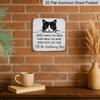 2D Flat, 1pc, Cat Lover Decor, Vintage Aluminium Sign, Funny Cat Watching Sign, Playful Decoration for Kitchen, Dining, Office, Entryway, Porch