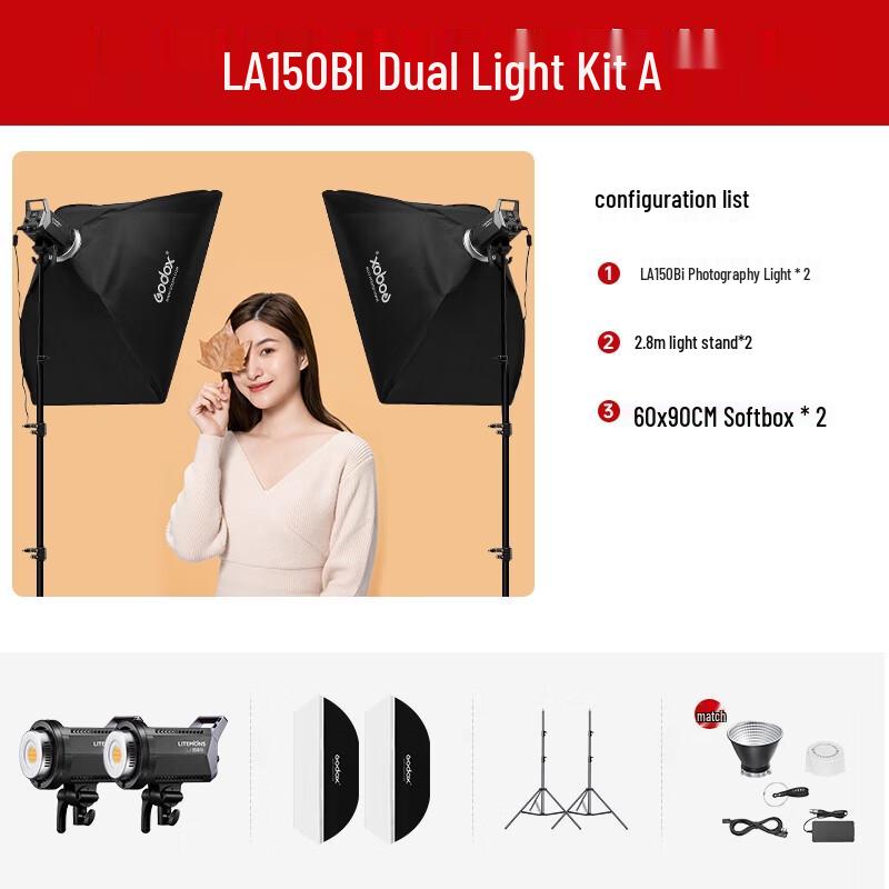 Godox LA150BI Bi-Color LED Video Light Kit
