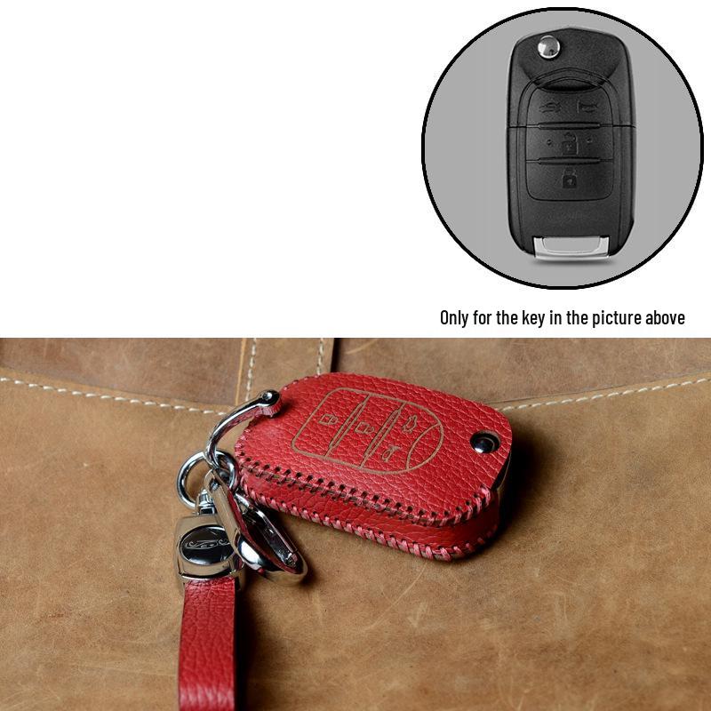 Baojun Car Key Case - Genuine Leather Shell for 730, 510, 530, 360, 560, 310W Models. Durable & Stylish for Women.
