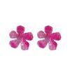 Silver Needle Diamond Flower Stud Earrings Light Luxury High Temperament Earrings European and American Fashion Design Heavy Industry Earrings Women